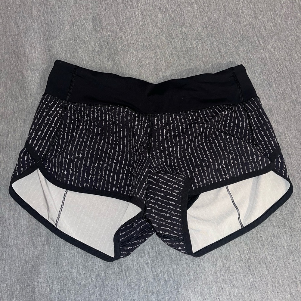 Black Lululemon Athletica Speed Up Shorts Size 4